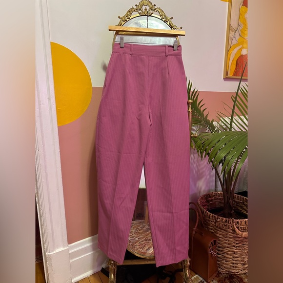 Tailored trousers pink with stripes - Picture 2 of 6